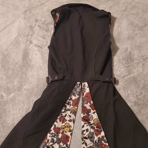 Floral Tailcoat Girls Long Vest - Picture 5 of 9